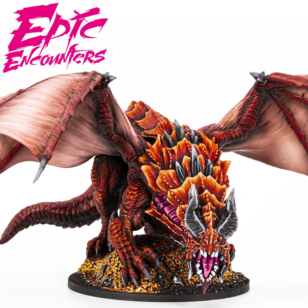 Epic Encounters- Lair of the Red Dragon Painted Dragon Model