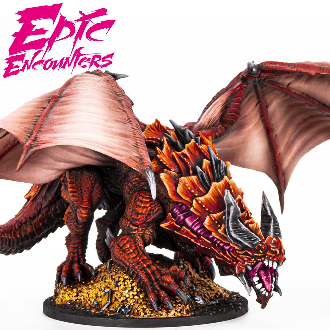 Epic Encounters- Lair of the Red Dragon Painted Dragon Model