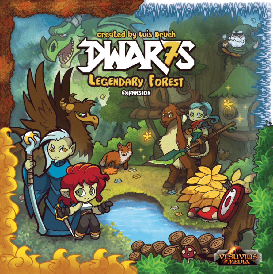 Dwar7s Legendary Forest expansion box cover illustration with dwar7s in the forest