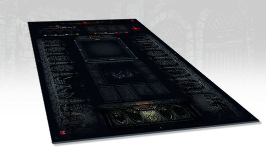 3D Rendering of Neoprene Game Mat with Dungeon illustration for Darkest Dungeon Game