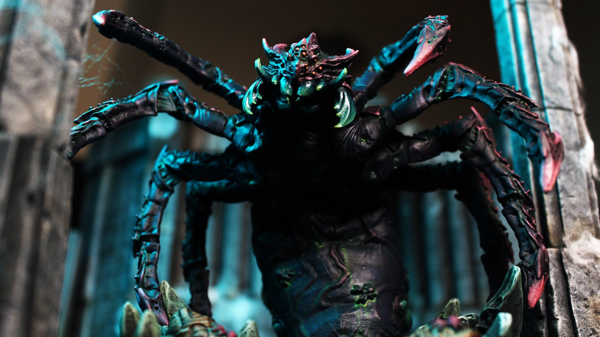 Epic Encounters- Web of the Spider Tyrant Painted Set Up