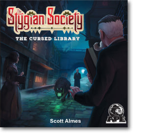 Front Cover of Stygian Society: The Cursed Library Board Game