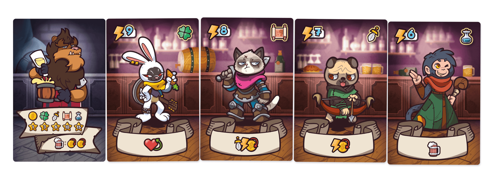 Tavern Tussle Brueh Games Card Game Fantasy Card Art