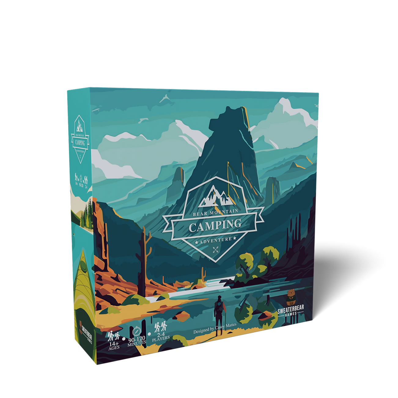 Illustration of front of Bear Mountain Camping Adventure Box