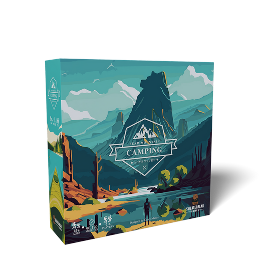 Illustration of front of Bear Mountain Camping Adventure Box