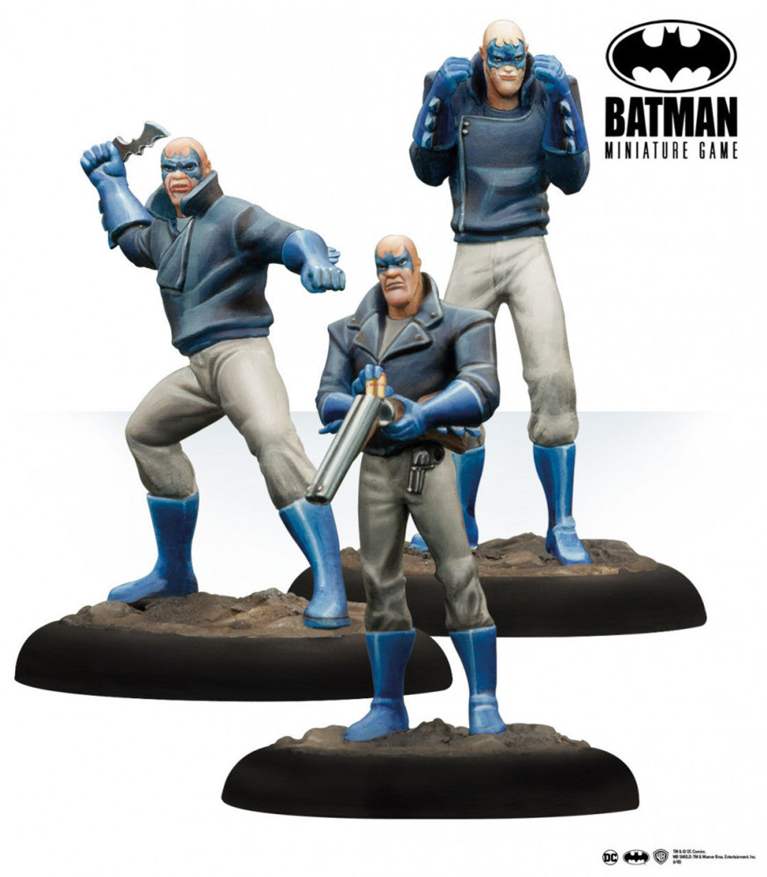 Painted Sons of Batman Miniatures on White Background