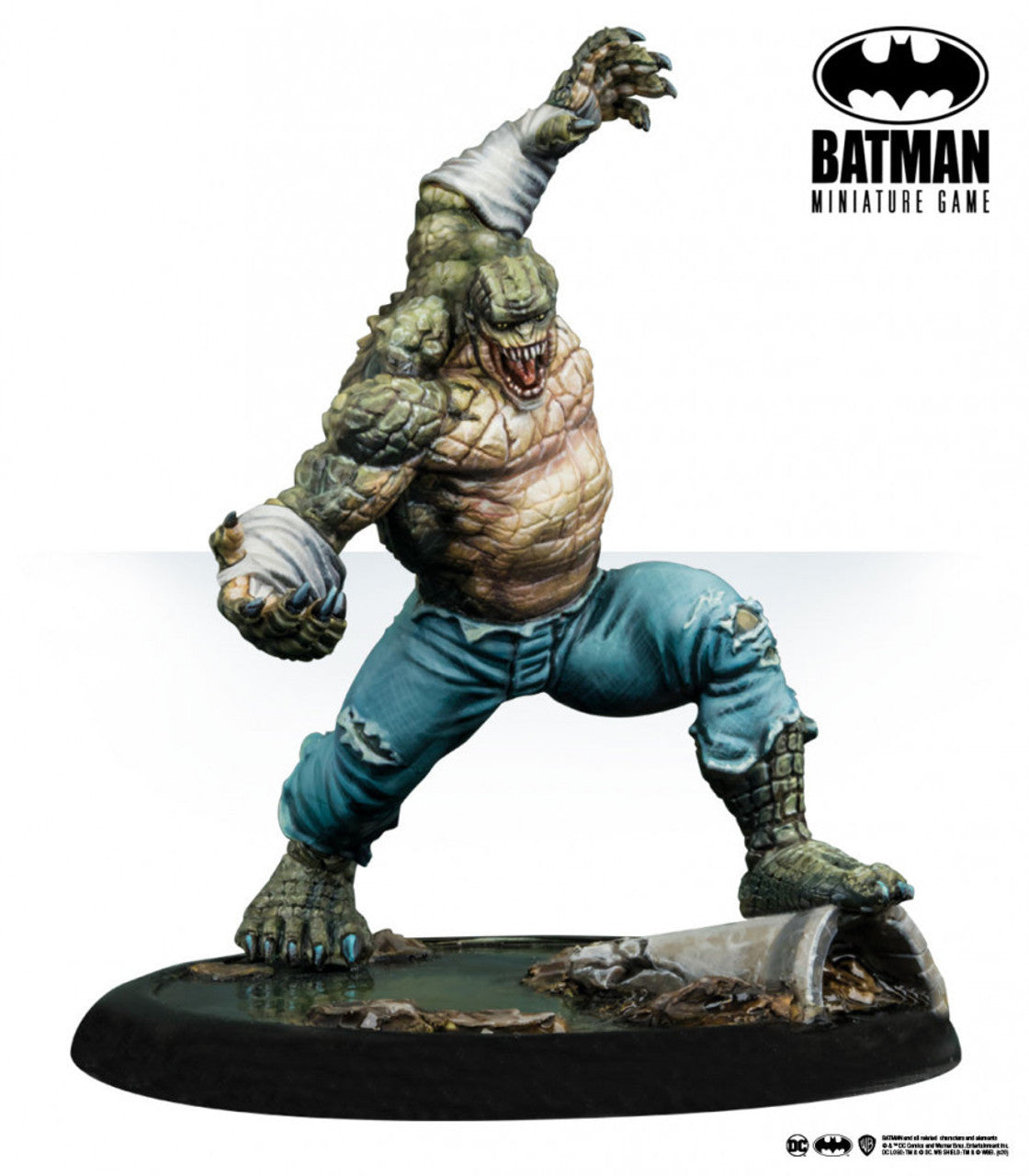 Pinted Killer Croc Miniature on White Background